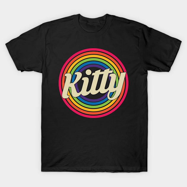 Kitty - Retro Rainbow Style T-Shirt by MaydenArt